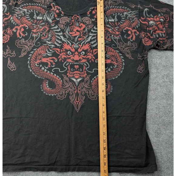 Vintage Y2K Graphic Shirt Mens XL Dragon Oriental Jesse Pinkman AOP Streetwear - Picture 3 of 5